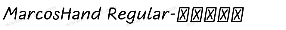 MarcosHand Regular字体转换